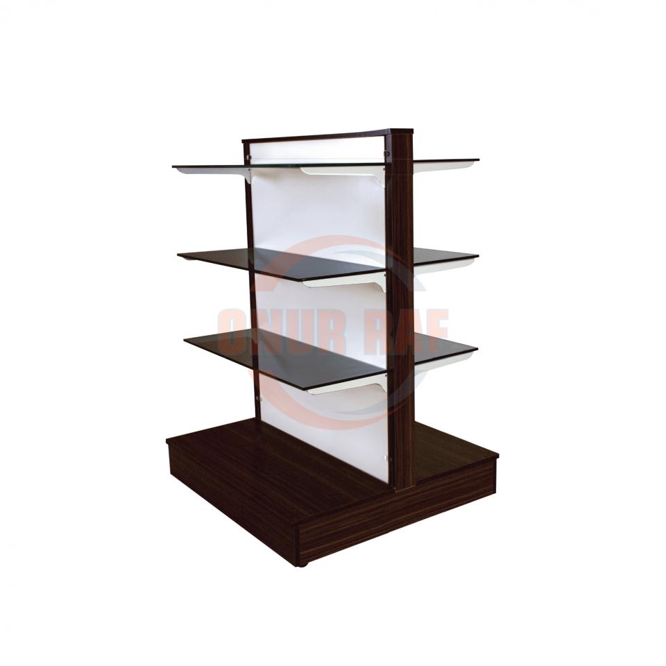 Ahşap Ünite Çiftli Orta Cam Raflı